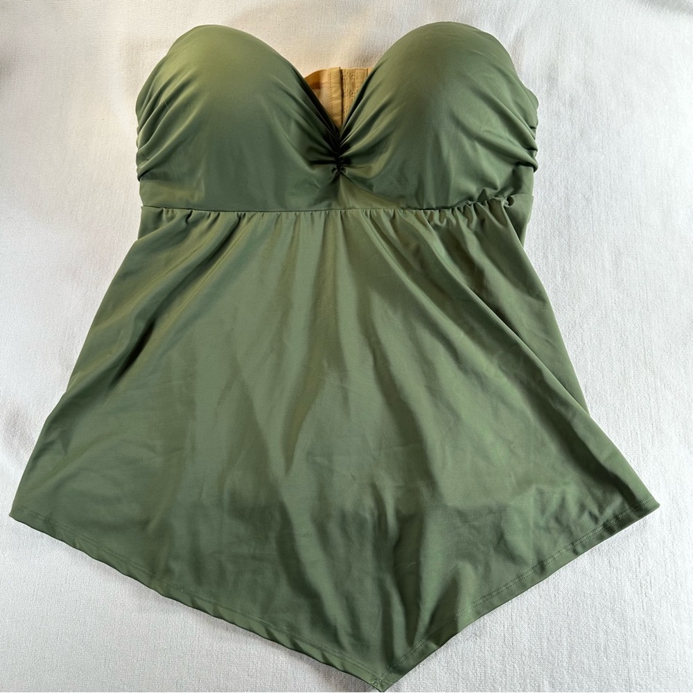Cacique Olive Green Swim Top